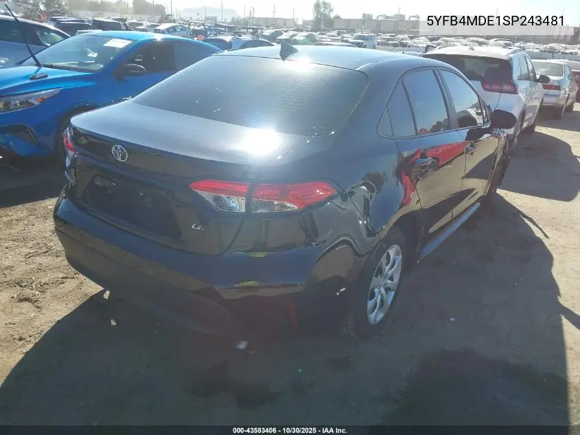 5YFB4MDE1SP243481 2025 Toyota Corolla Le