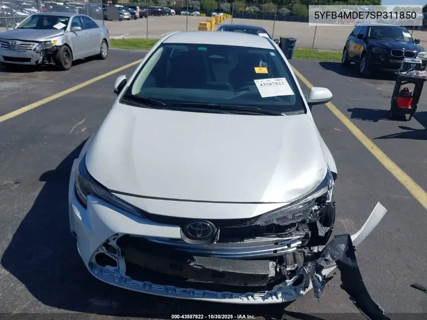 5YFB4MDE7SP311850 2025 Toyota Corolla Le
