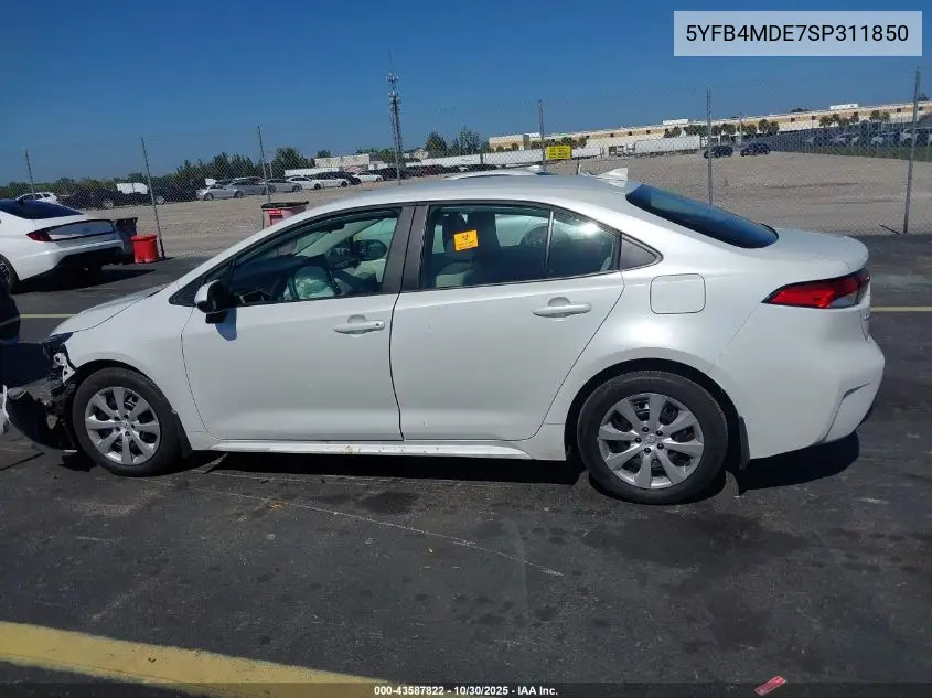 5YFB4MDE7SP311850 2025 Toyota Corolla Le
