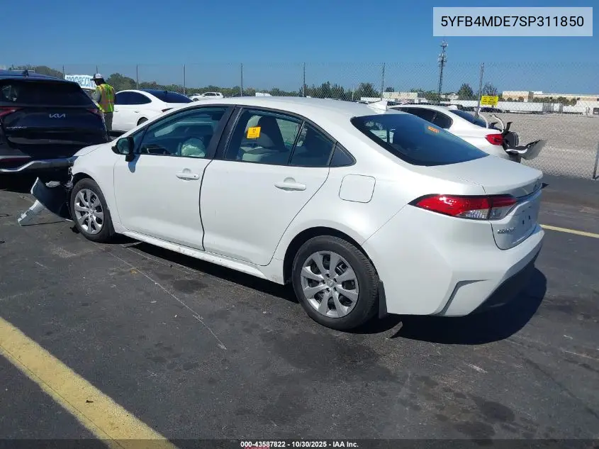 5YFB4MDE7SP311850 2025 Toyota Corolla Le