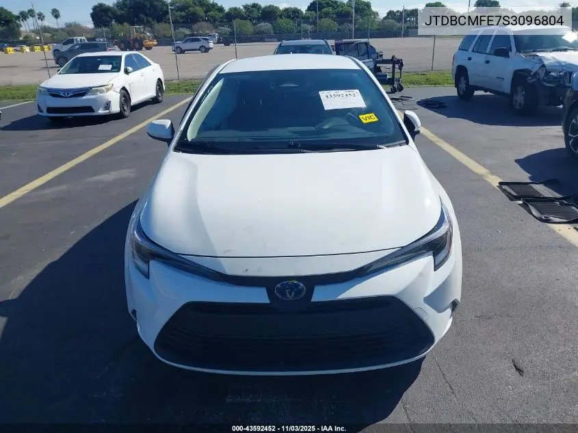 JTDBCMFE7S3096804 2025 Toyota Corolla Hybrid Le