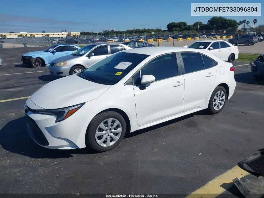 JTDBCMFE7S3096804 2025 Toyota Corolla Hybrid Le
