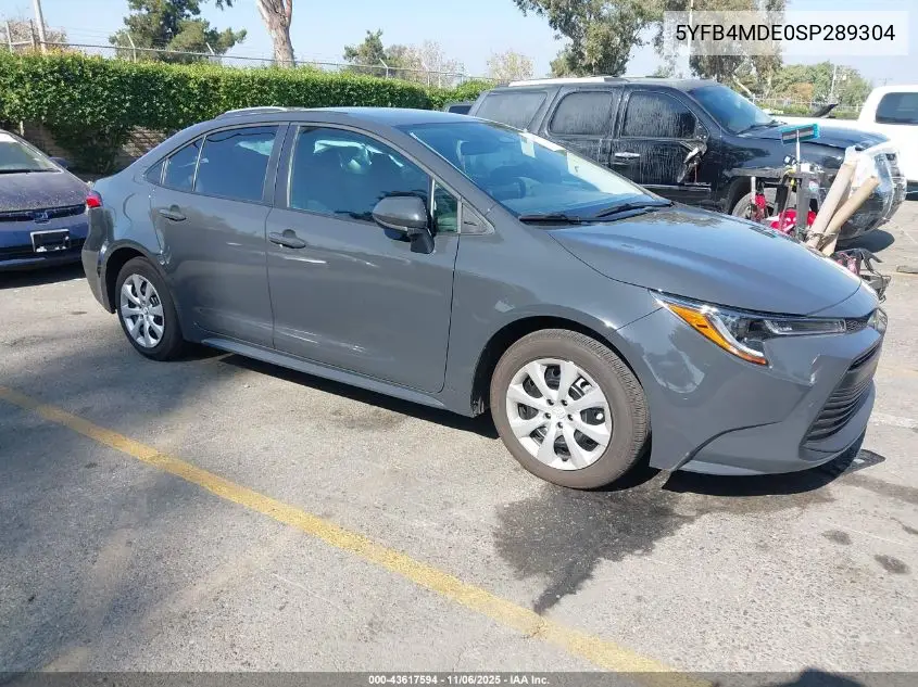 5YFB4MDE0SP289304 2025 Toyota Corolla Le