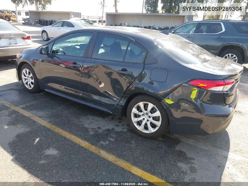 5YFB4MDE0SP289304 2025 Toyota Corolla Le