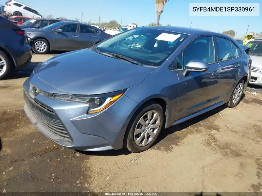 5YFB4MDE1SP330961 2025 Toyota Corolla Le