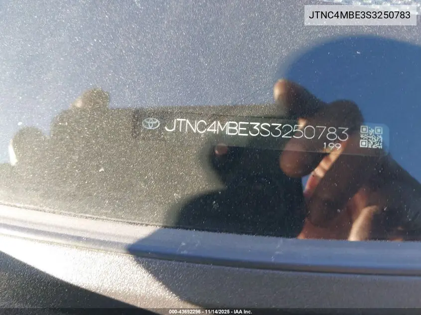 JTNC4MBE3S3250783 2025 Toyota Corolla Xse
