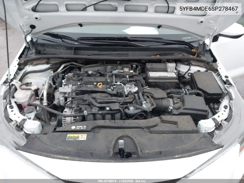 5YFB4MDE6SP278467 2025 Toyota Corolla Le