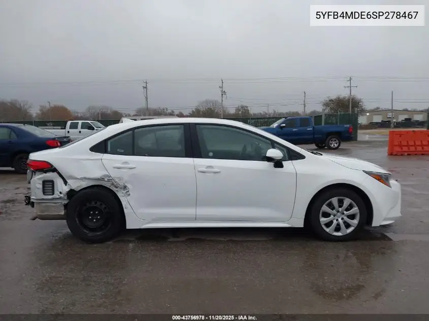 5YFB4MDE6SP278467 2025 Toyota Corolla Le
