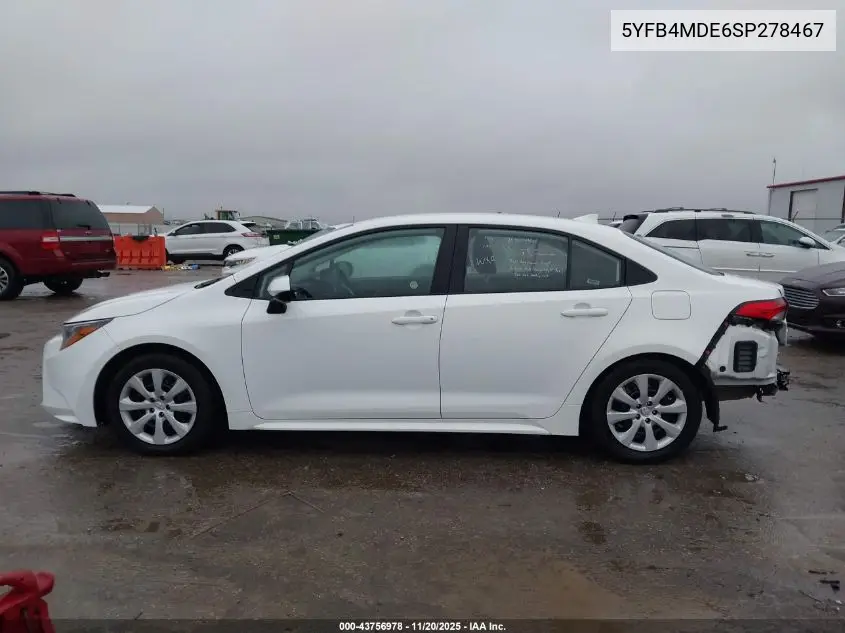 5YFB4MDE6SP278467 2025 Toyota Corolla Le
