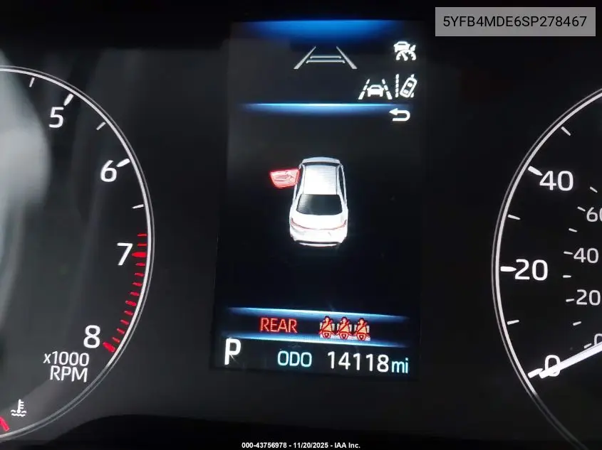 5YFB4MDE6SP278467 2025 Toyota Corolla Le