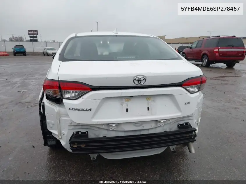 5YFB4MDE6SP278467 2025 Toyota Corolla Le
