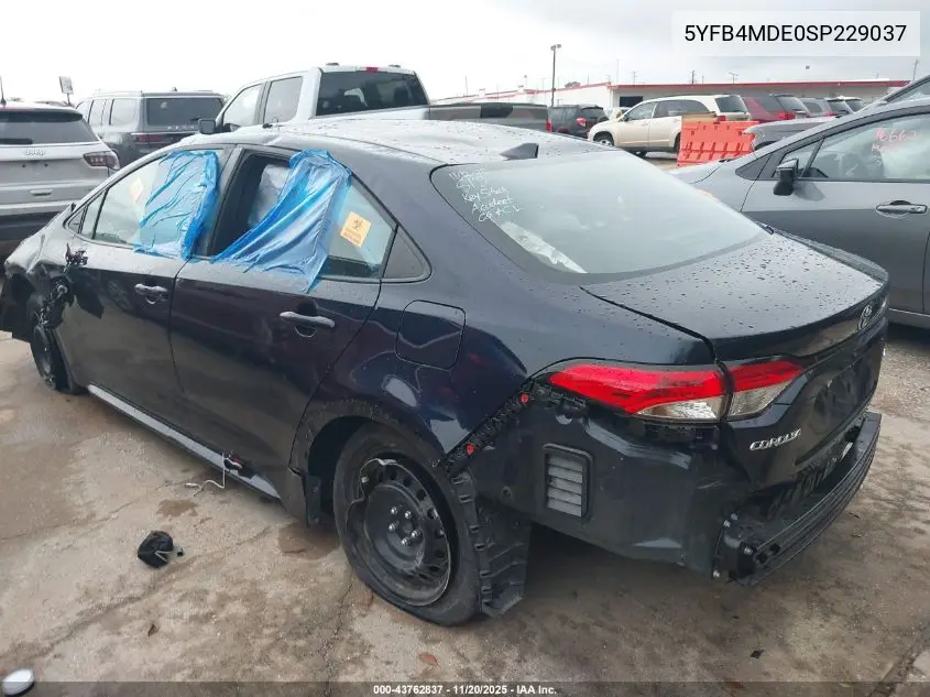 5YFB4MDE0SP229037 2025 Toyota Corolla Le