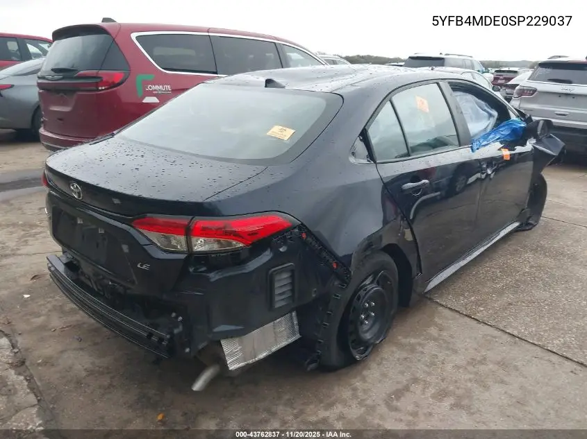 5YFB4MDE0SP229037 2025 Toyota Corolla Le