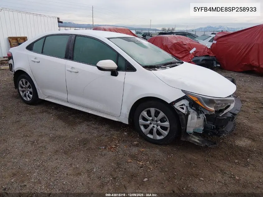 5YFB4MDE8SP258933 2025 Toyota Corolla Le