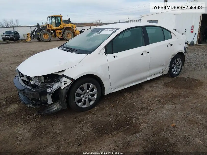 5YFB4MDE8SP258933 2025 Toyota Corolla Le
