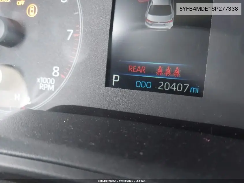 5YFB4MDE1SP277338 2025 Toyota Corolla Le