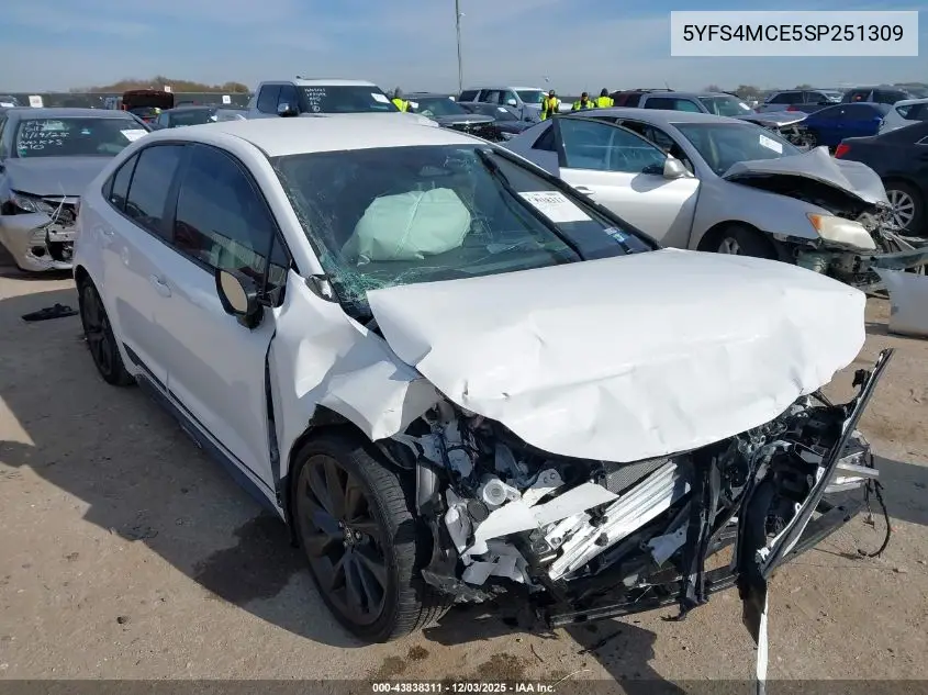 5YFS4MCE5SP251309 2025 Toyota Corolla Se