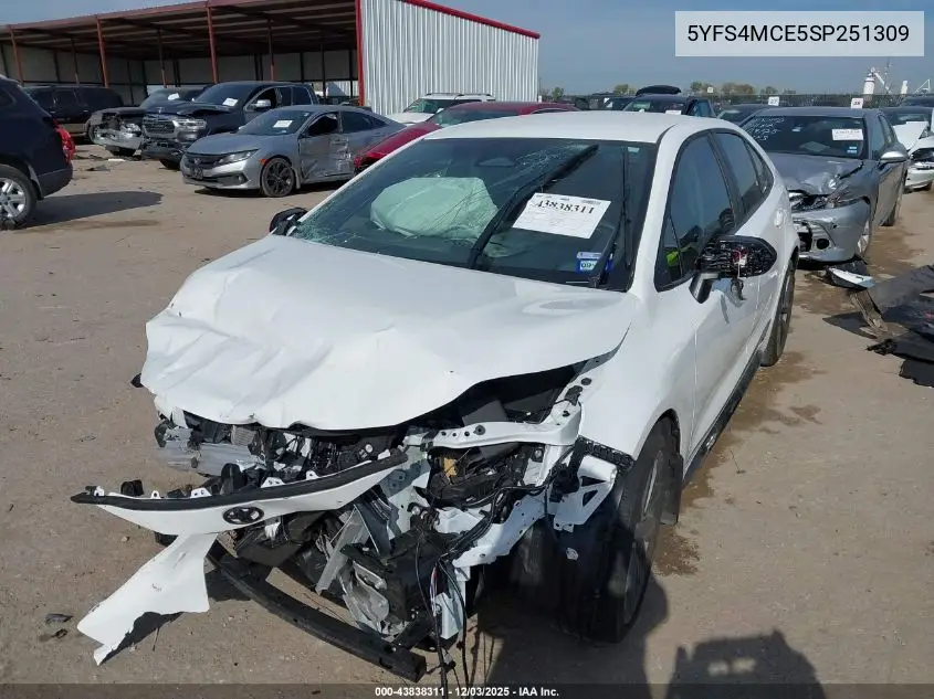 5YFS4MCE5SP251309 2025 Toyota Corolla Se