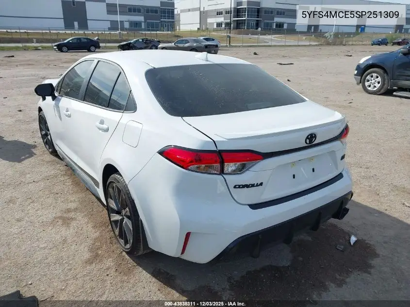 5YFS4MCE5SP251309 2025 Toyota Corolla Se