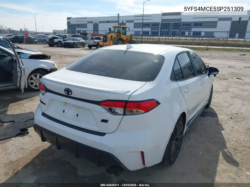 5YFS4MCE5SP251309 2025 Toyota Corolla Se