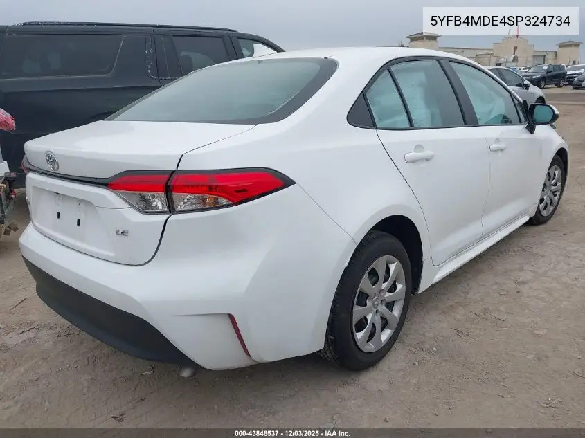 5YFB4MDE4SP324734 2025 Toyota Corolla Le