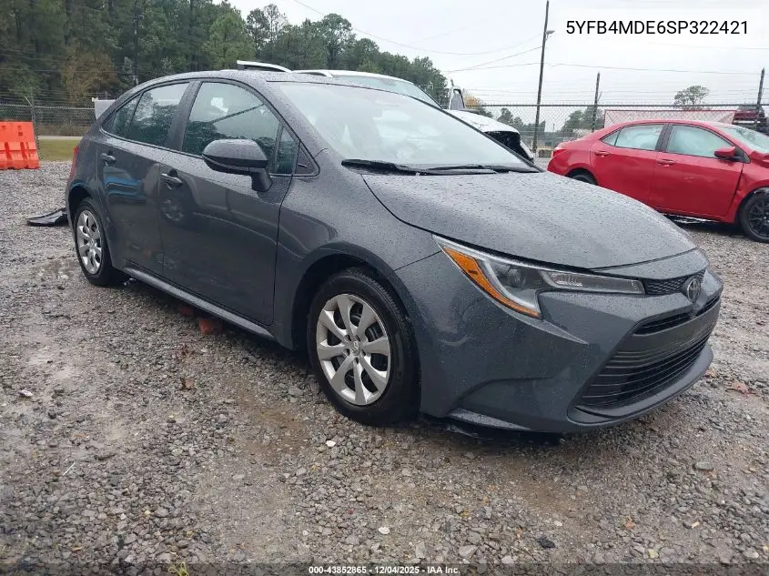 5YFB4MDE6SP322421 2025 Toyota Corolla Le
