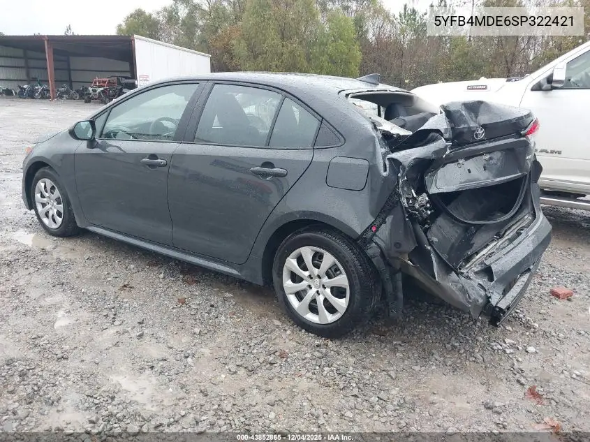 5YFB4MDE6SP322421 2025 Toyota Corolla Le