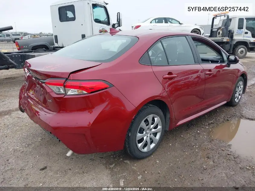 5YFB4MDE6SP257442 2025 Toyota Corolla Le