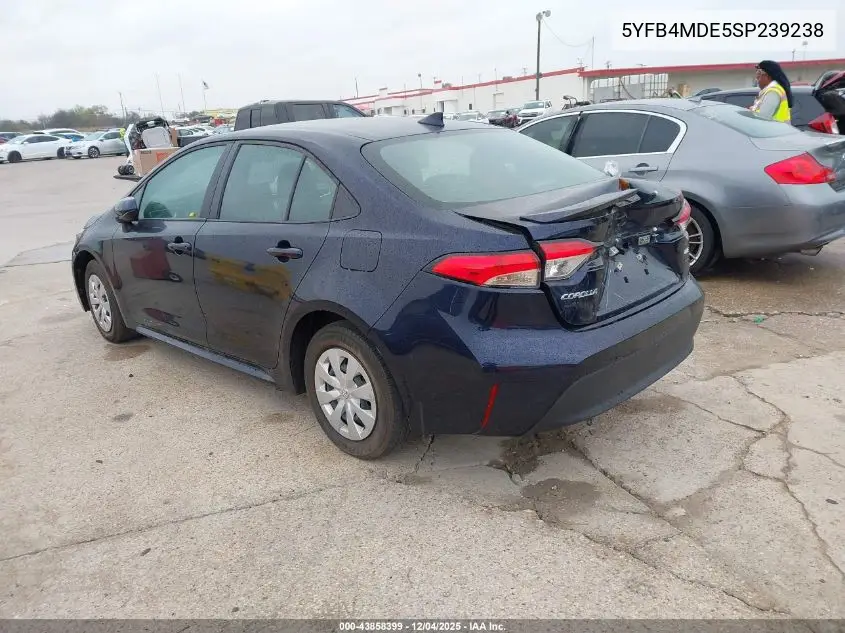 5YFB4MDE5SP239238 2025 Toyota Corolla Le