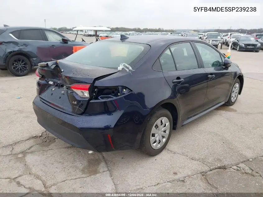 5YFB4MDE5SP239238 2025 Toyota Corolla Le