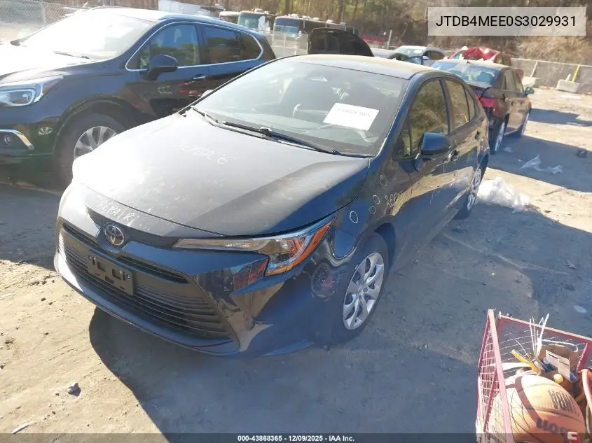 JTDB4MEE0S3029931 2025 Toyota Corolla Le