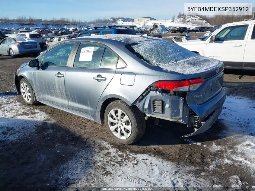 5YFB4MDEXSP352912 2025 Toyota Corolla Le