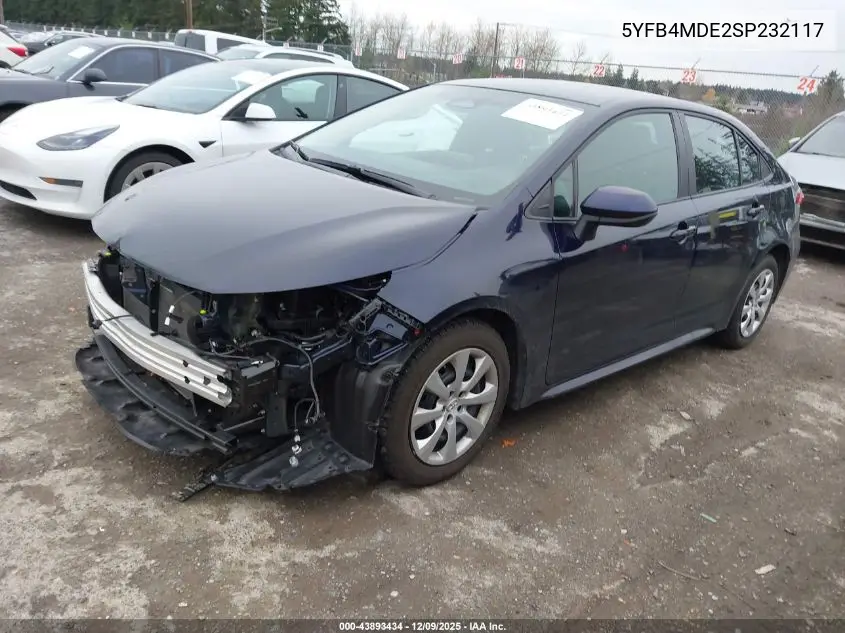 5YFB4MDE2SP232117 2025 Toyota Corolla Le