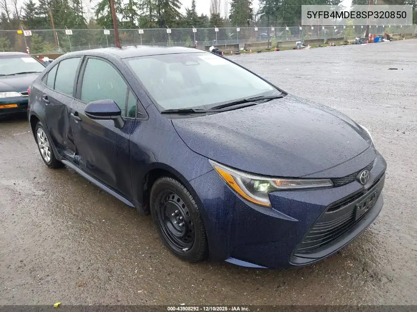 5YFB4MDE8SP320850 2025 Toyota Corolla Le