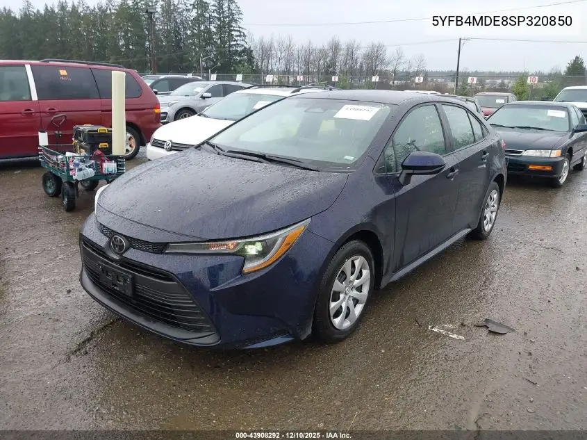 5YFB4MDE8SP320850 2025 Toyota Corolla Le
