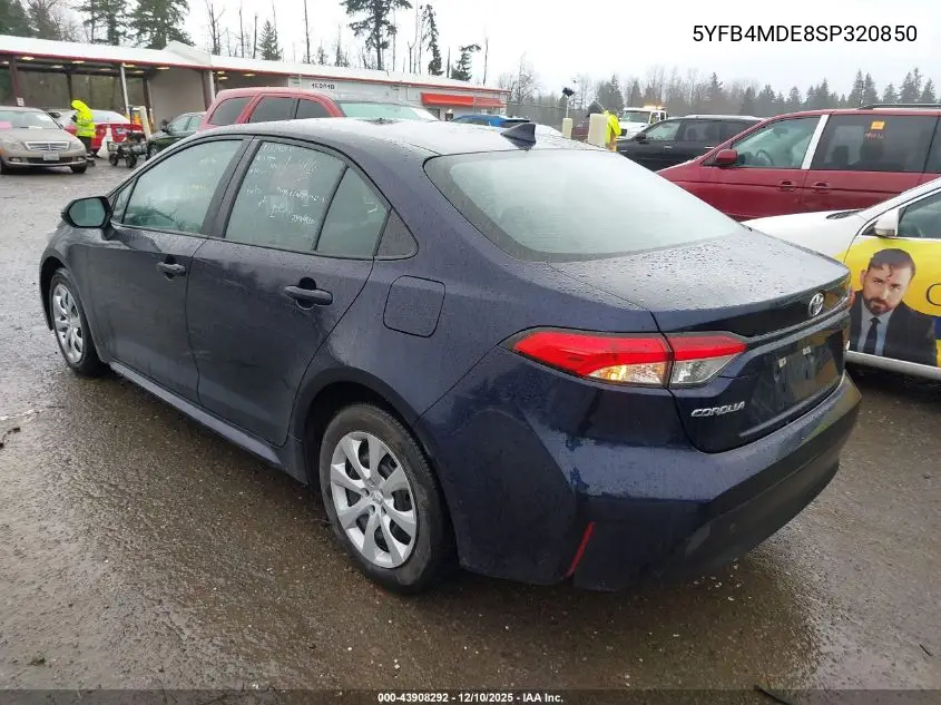 5YFB4MDE8SP320850 2025 Toyota Corolla Le