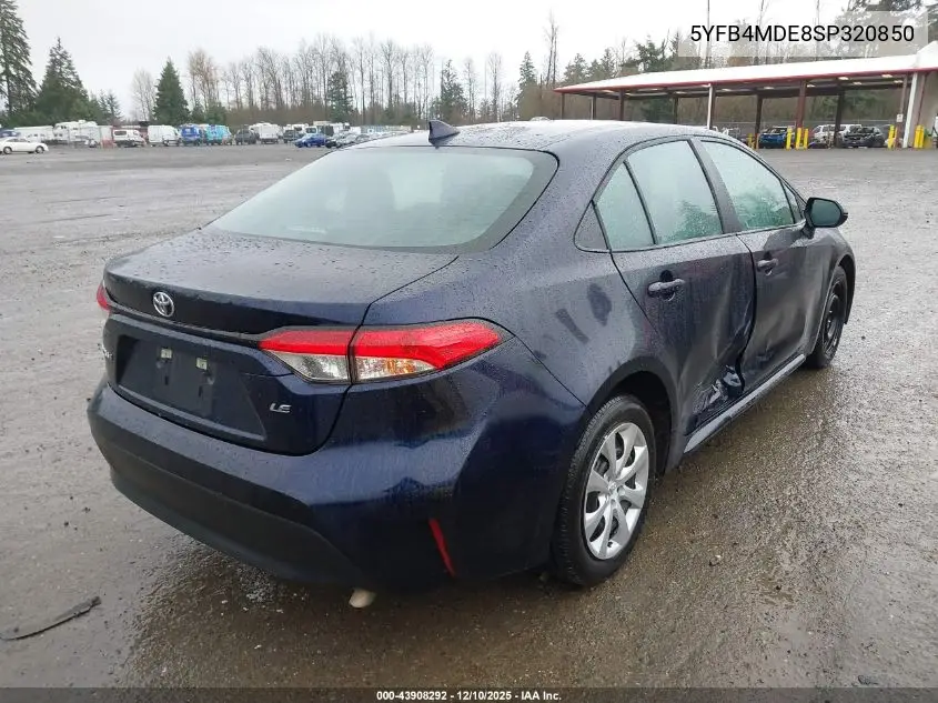 5YFB4MDE8SP320850 2025 Toyota Corolla Le