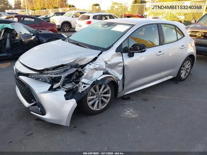 JTND4MBE1S3240368 2025 Toyota Corolla Se