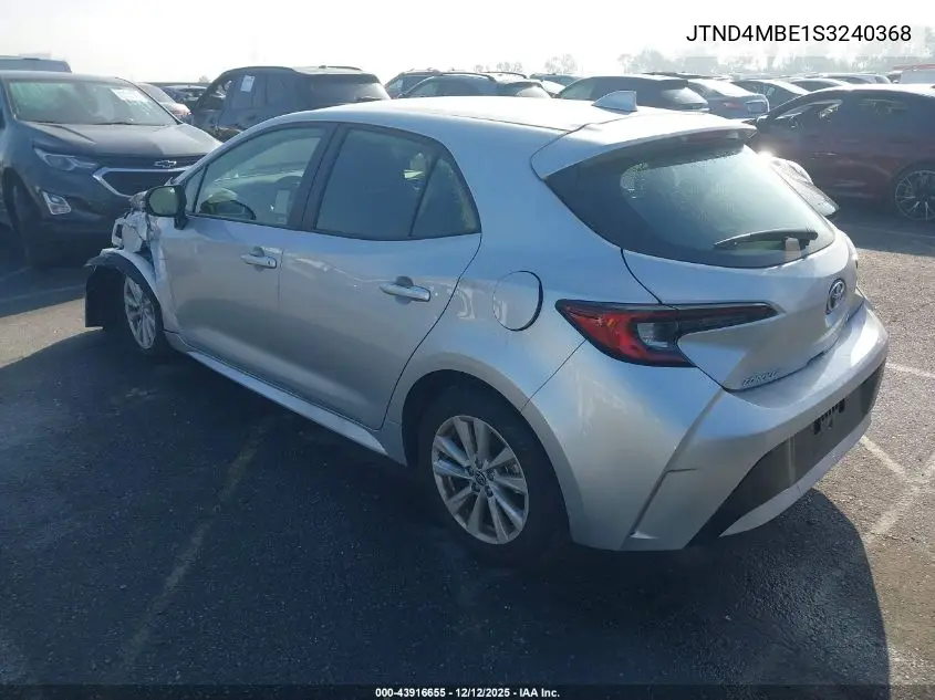 JTND4MBE1S3240368 2025 Toyota Corolla Se