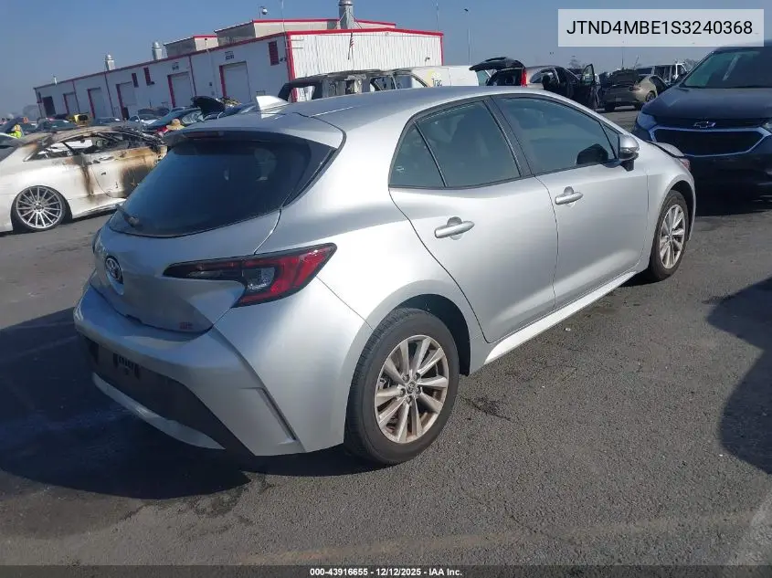 JTND4MBE1S3240368 2025 Toyota Corolla Se