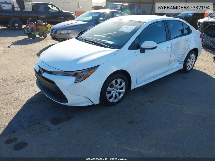 5YFB4MDE5SP332194 2025 Toyota Corolla Le