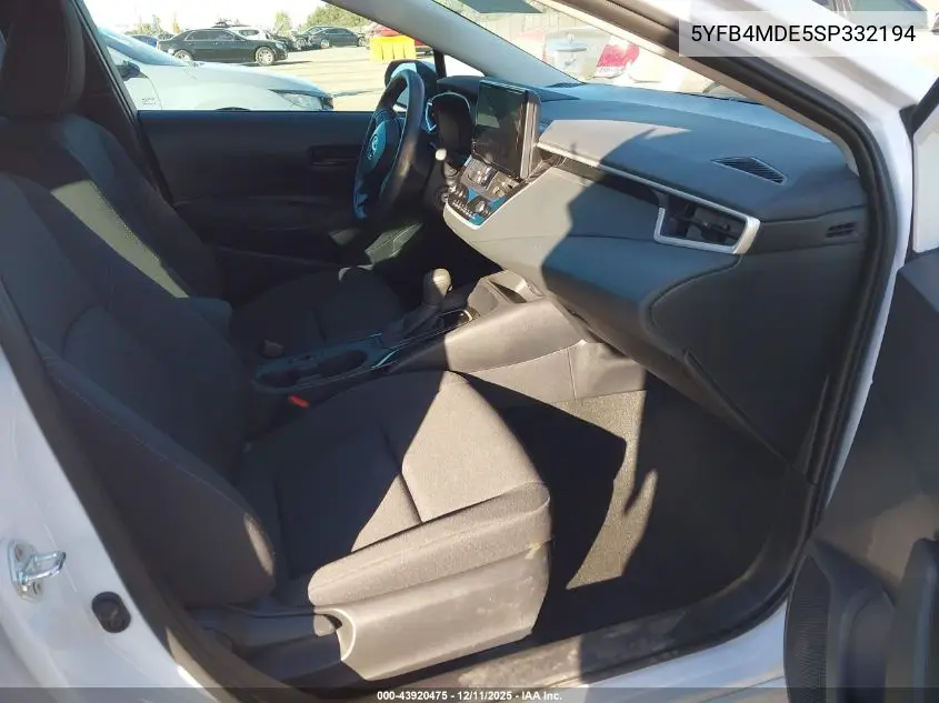 5YFB4MDE5SP332194 2025 Toyota Corolla Le