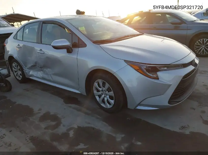 5YFB4MDE0SP321720 2025 Toyota Corolla Le