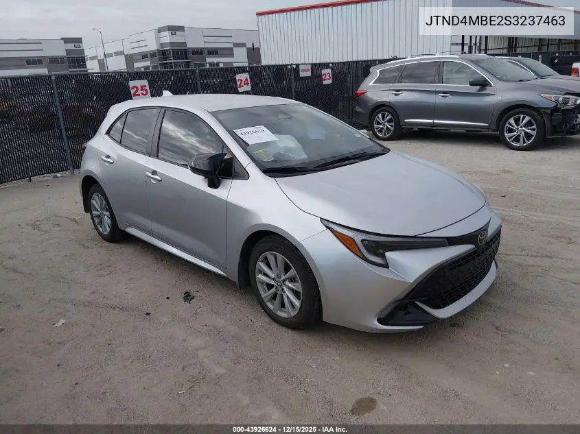 JTND4MBE2S3237463 2025 Toyota Corolla Se