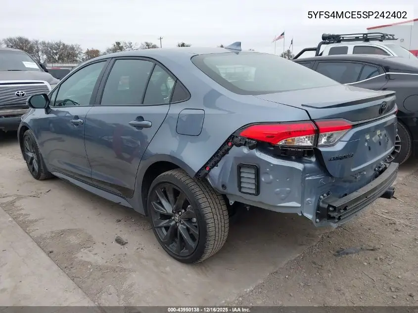 5YFS4MCE5SP242402 2025 Toyota Corolla Se