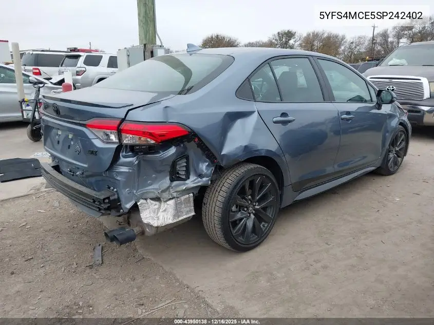 5YFS4MCE5SP242402 2025 Toyota Corolla Se