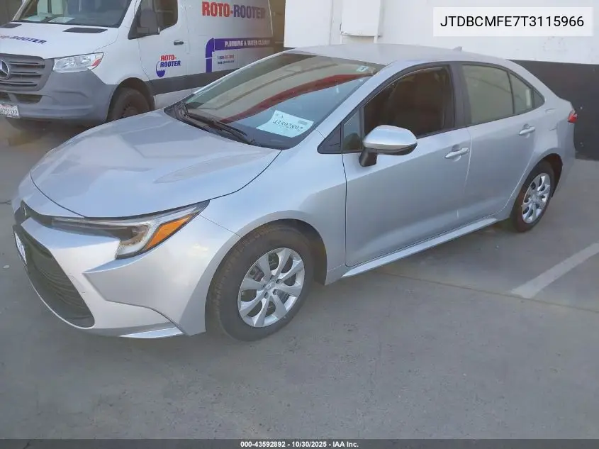 JTDBCMFE7T3115966 2026 Toyota Corolla Hybrid Le