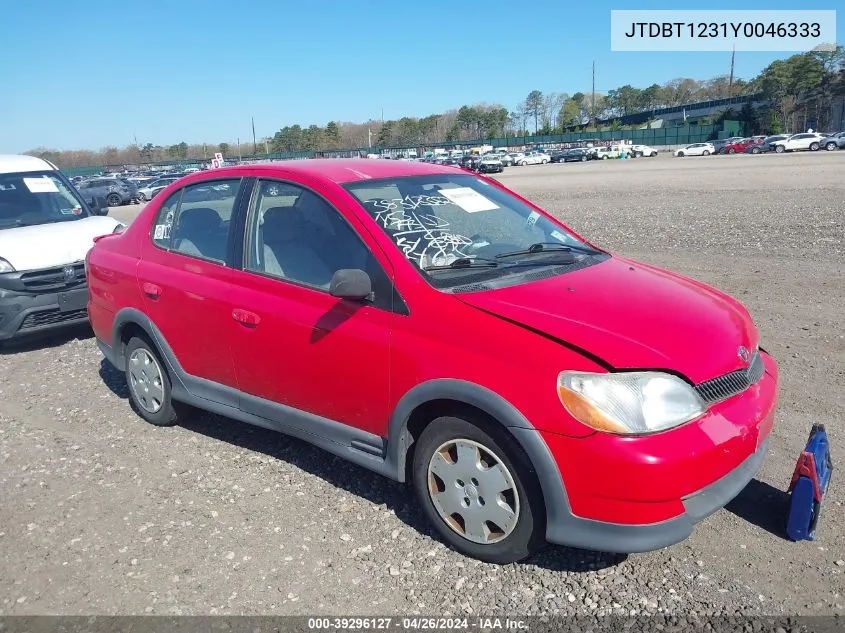 JTDBT1231Y0046333 2000 Toyota Echo