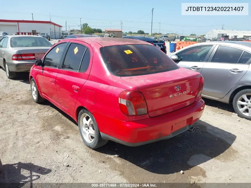 JTDBT123420221407 2002 Toyota Echo