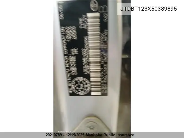 JTDBT123X50389895 2005 Toyota Echo